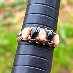 Vintage Carolyn Pollack with Natural Gemstones Sterling Silver Ring Size 4.5